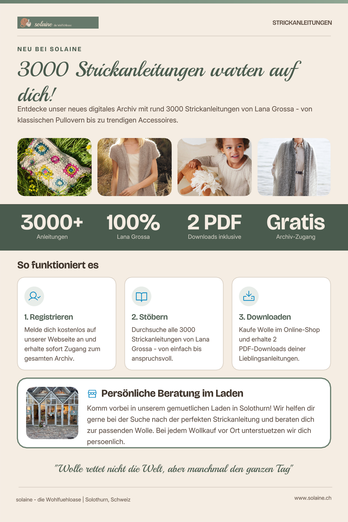 Newsletter #5 - April 2026 solaine Strickanleitungen