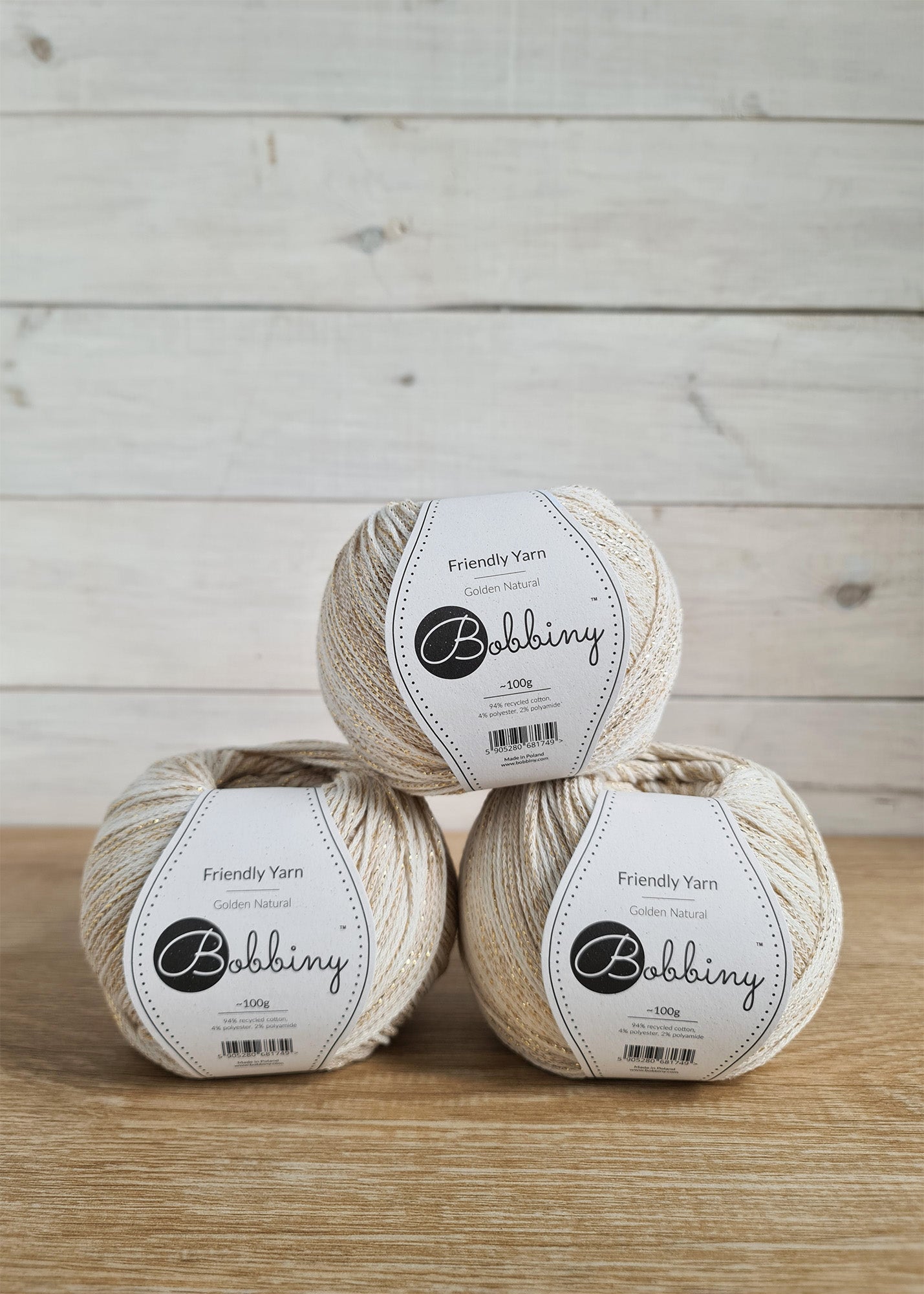 Friendly Yarn 4mm 100g - Golden Natural