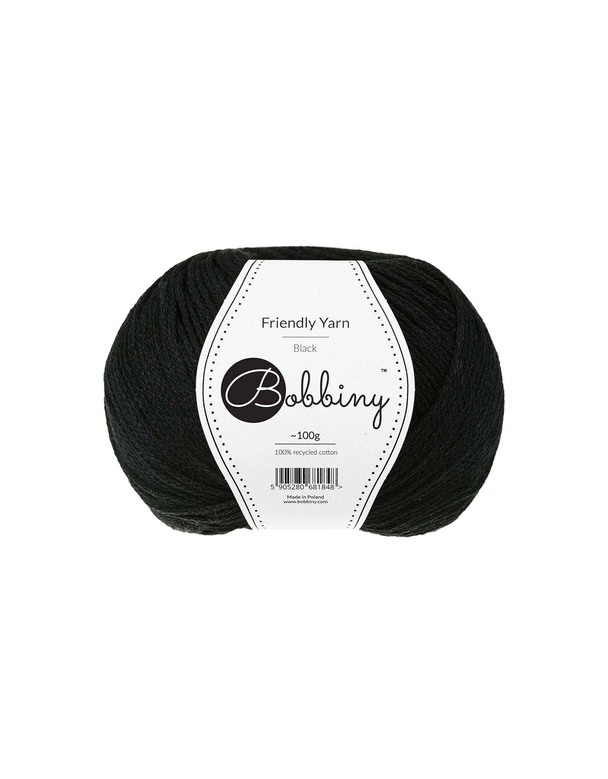 Friendly Yarn 4mm 100g - Black