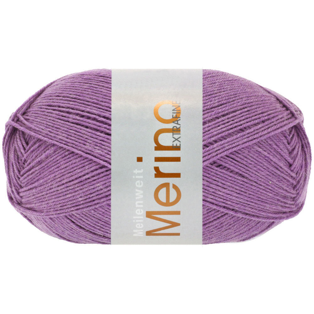 MEILENWEIT 100 MERINO EXTRAF.UNI - Dunkelfuchsia