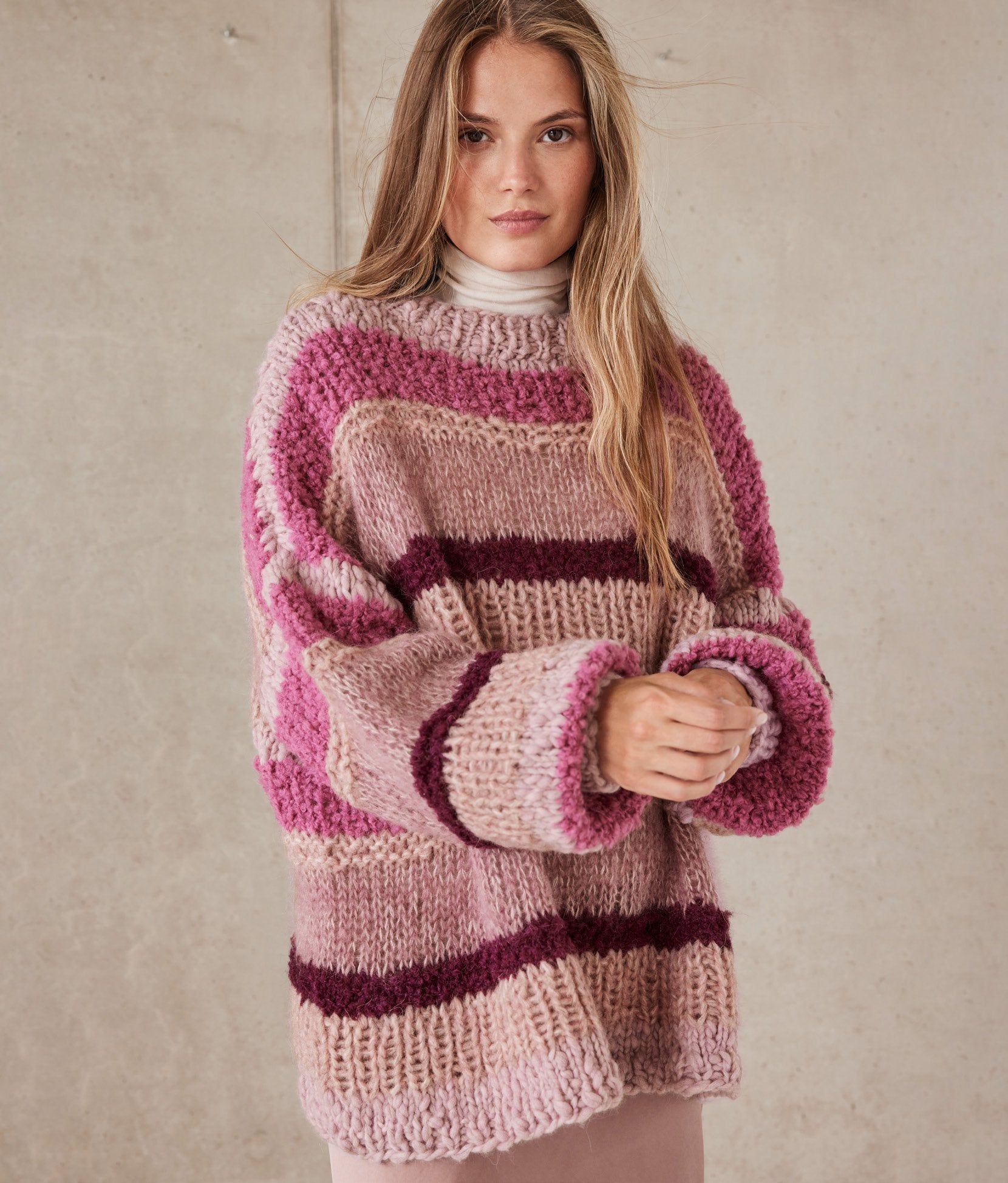 OVERSIZEPULLOVER · CARAMELLA, ALPACA AIR II, ORSETTO & SILKHAIR