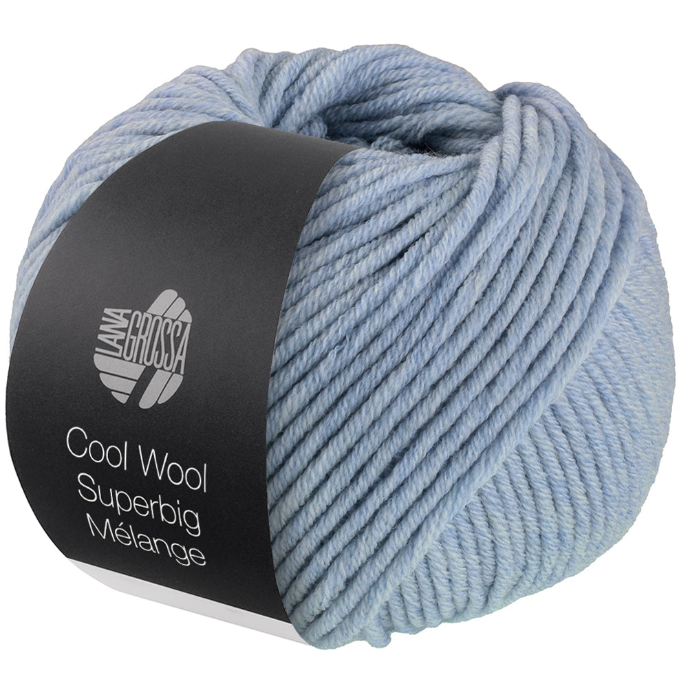 COOL WOOL SUPERBIG MÉLANGE - Hellblau meliert