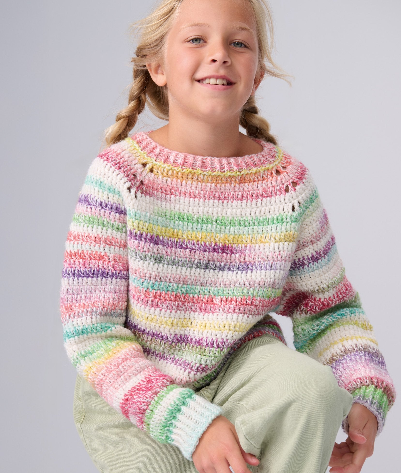Häkelpullover Topdown · Gomitolo Magico & Ecopuno