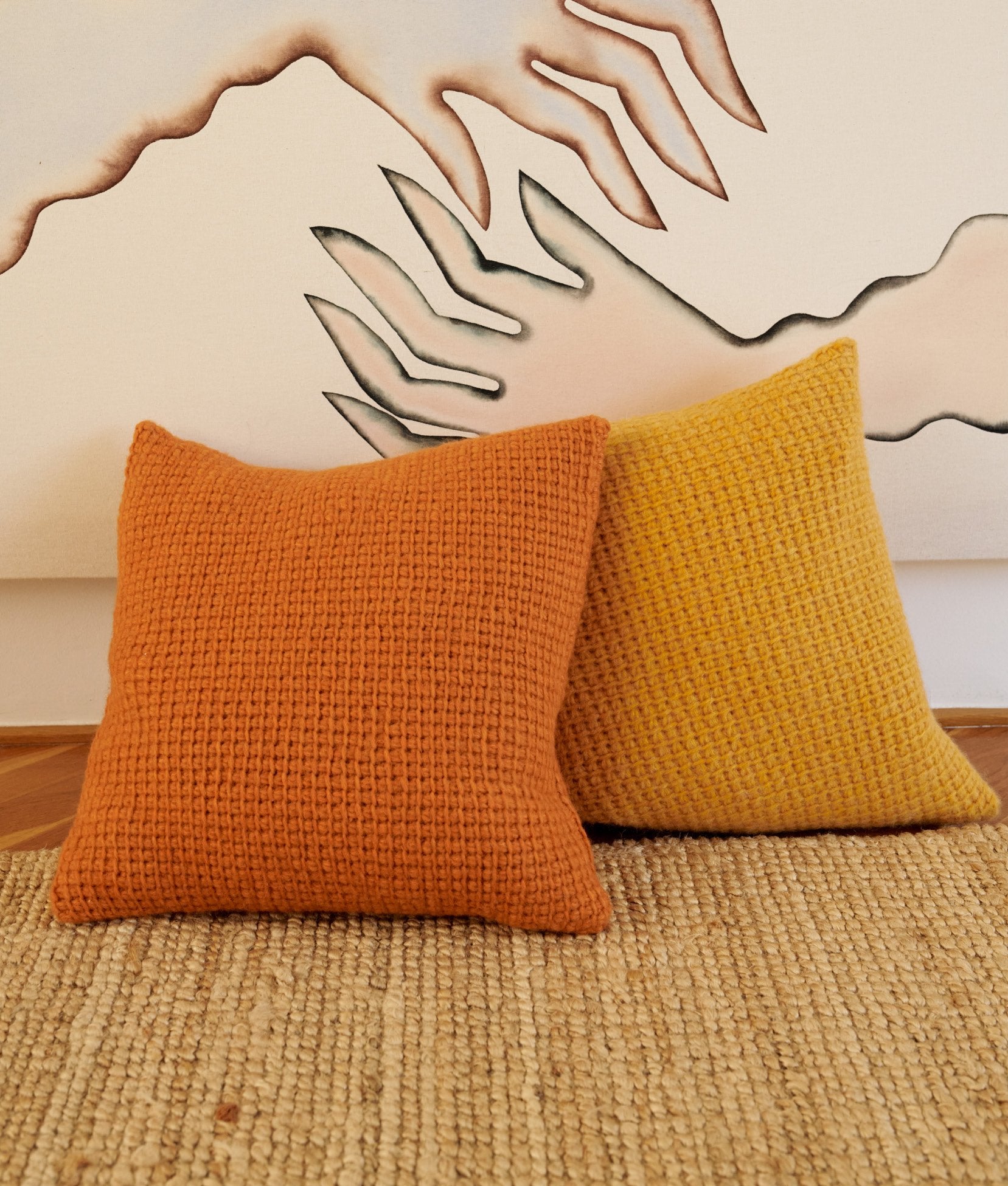 DREI KISSENHÜLLEN · ECOPUNO CHUNKY