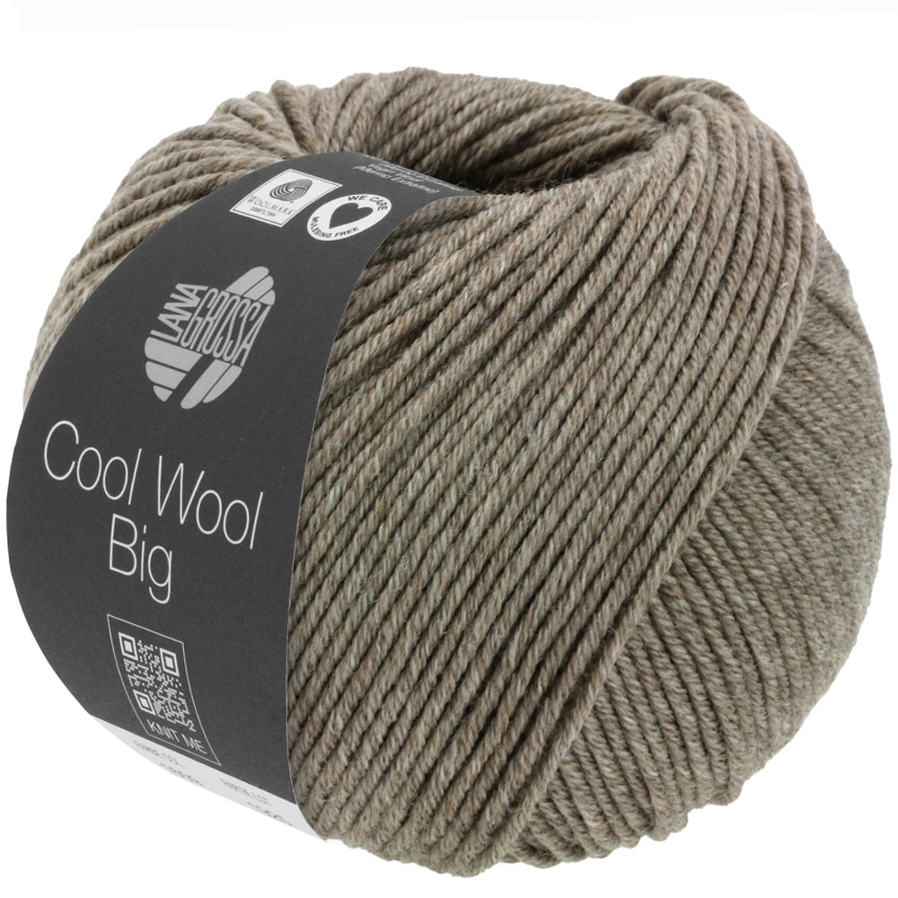 COOL WOOL BIG MÉLANGE - Graubraun meliert