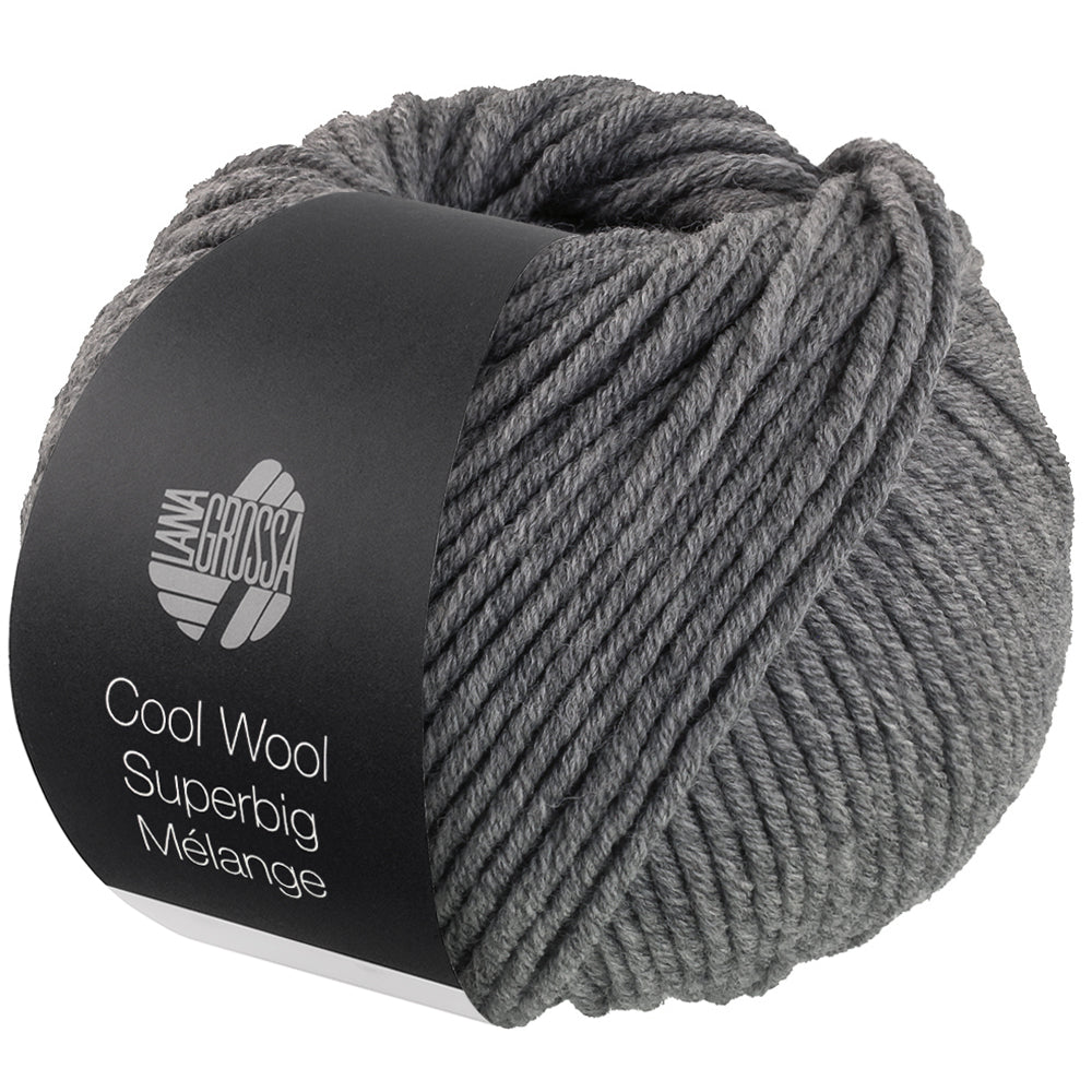 COOL WOOL SUPERBIG MÉLANGE - Mittelgrau meliert