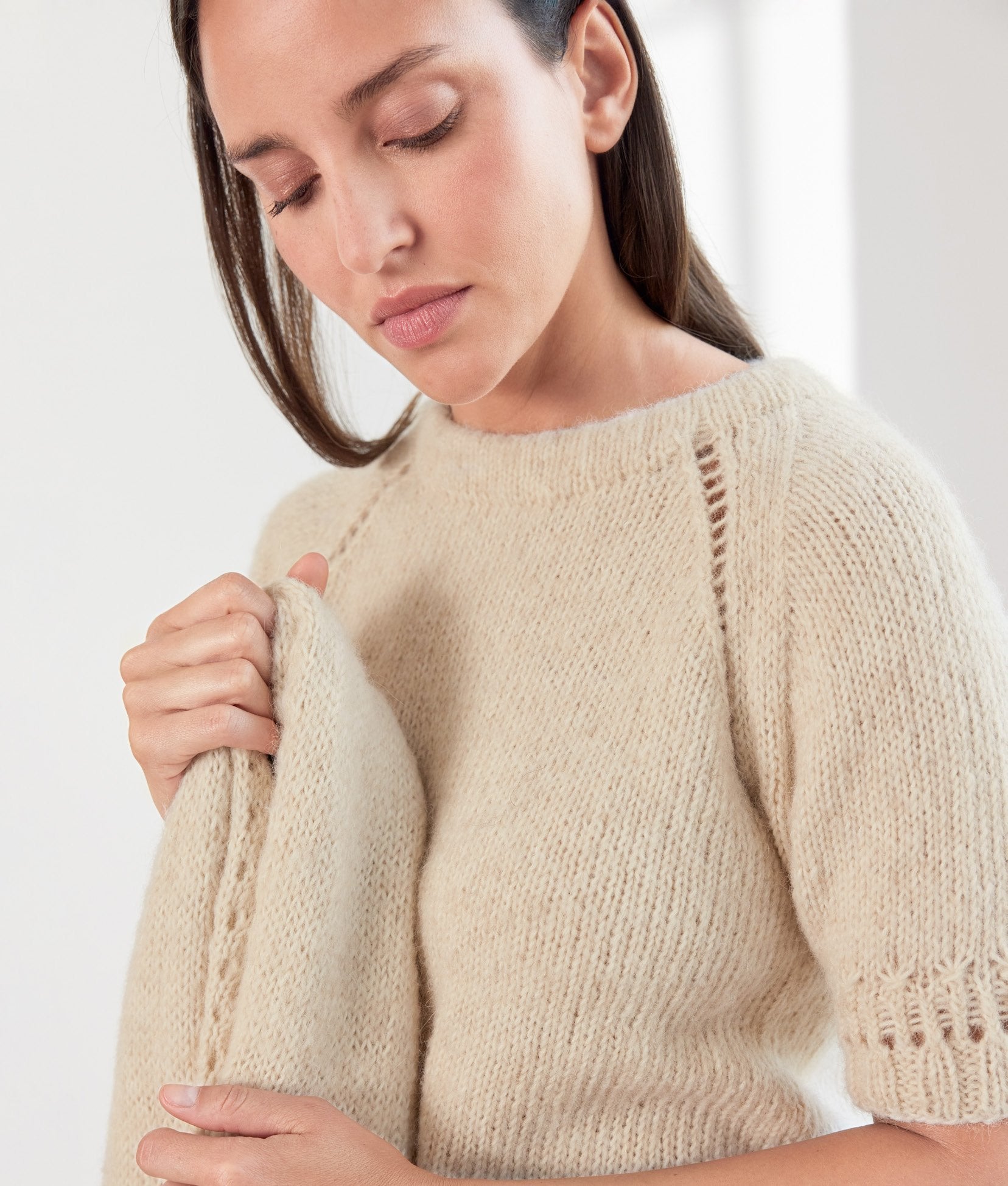 PULLOVER · NATURAL ALPACA PELO
