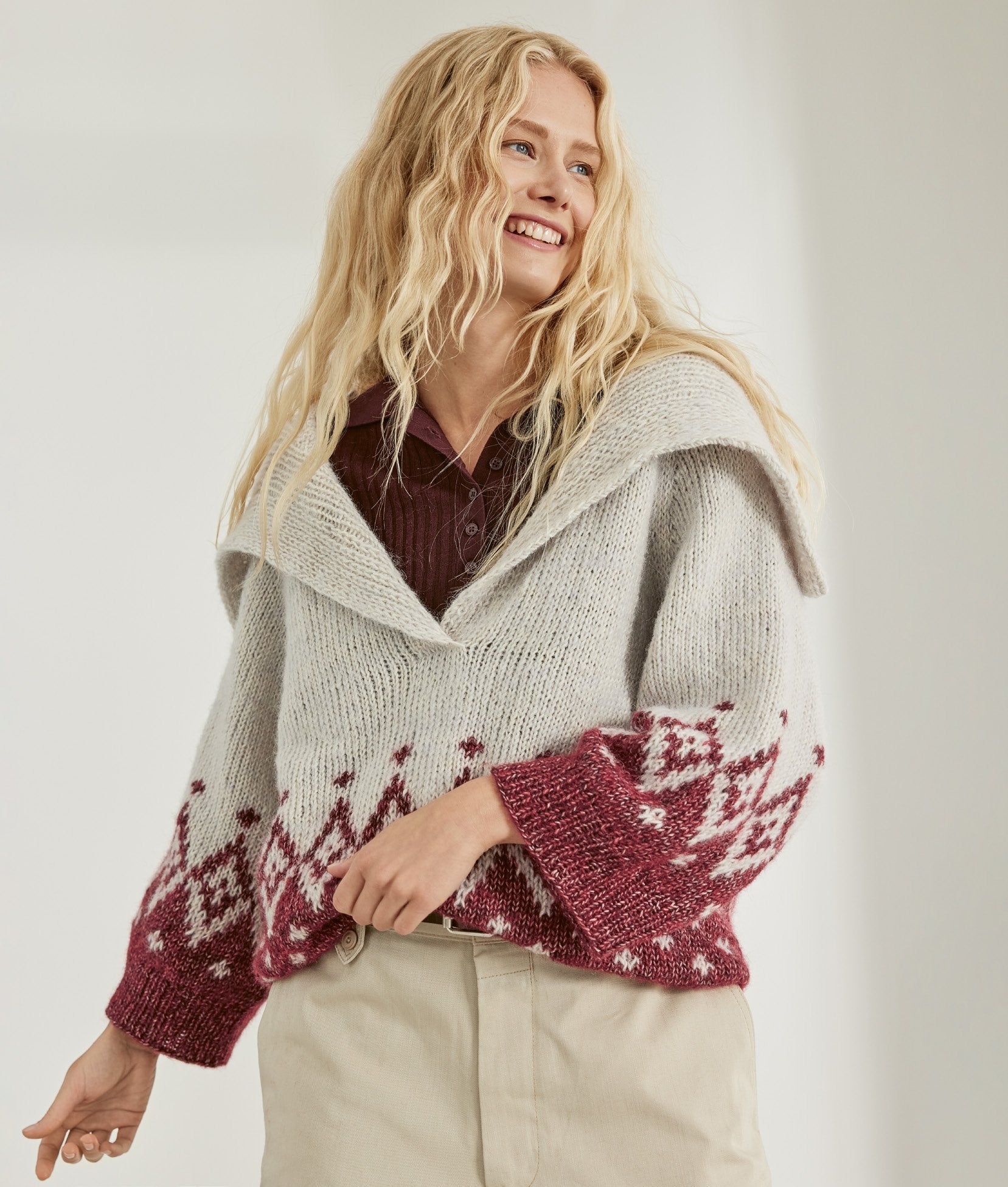 Raglan-Pullover · Natural Alpaca Pelo & Glamour