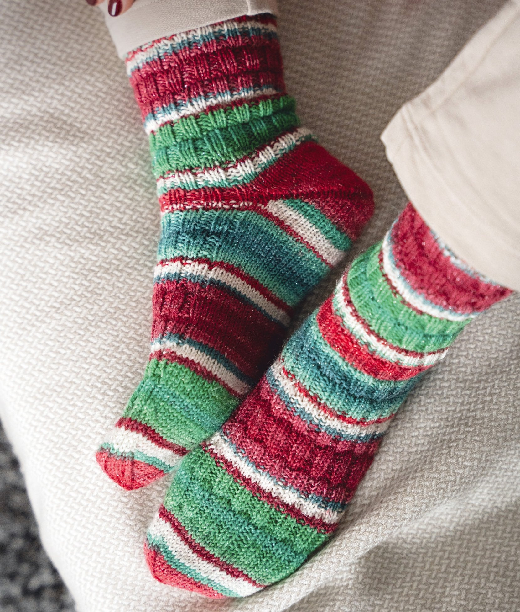 GLITZER-SOCKEN · MEILENWEIT 4-FACH MERINO CHRISTMAS LUREX
