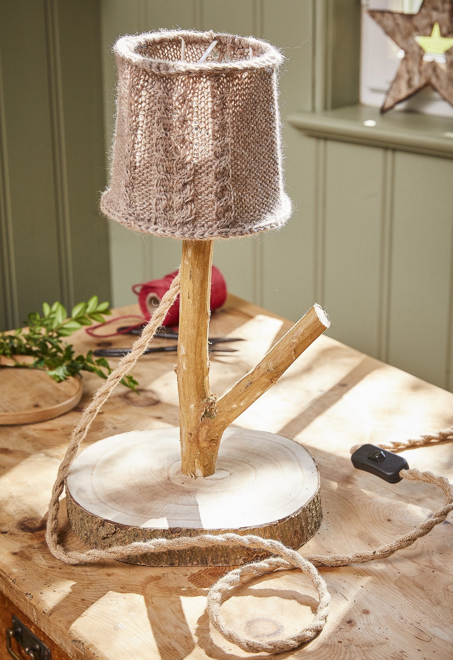 LAMPENSCHIRM MIT ZOPF · LANDLUST ALPAKA MERINO 160
