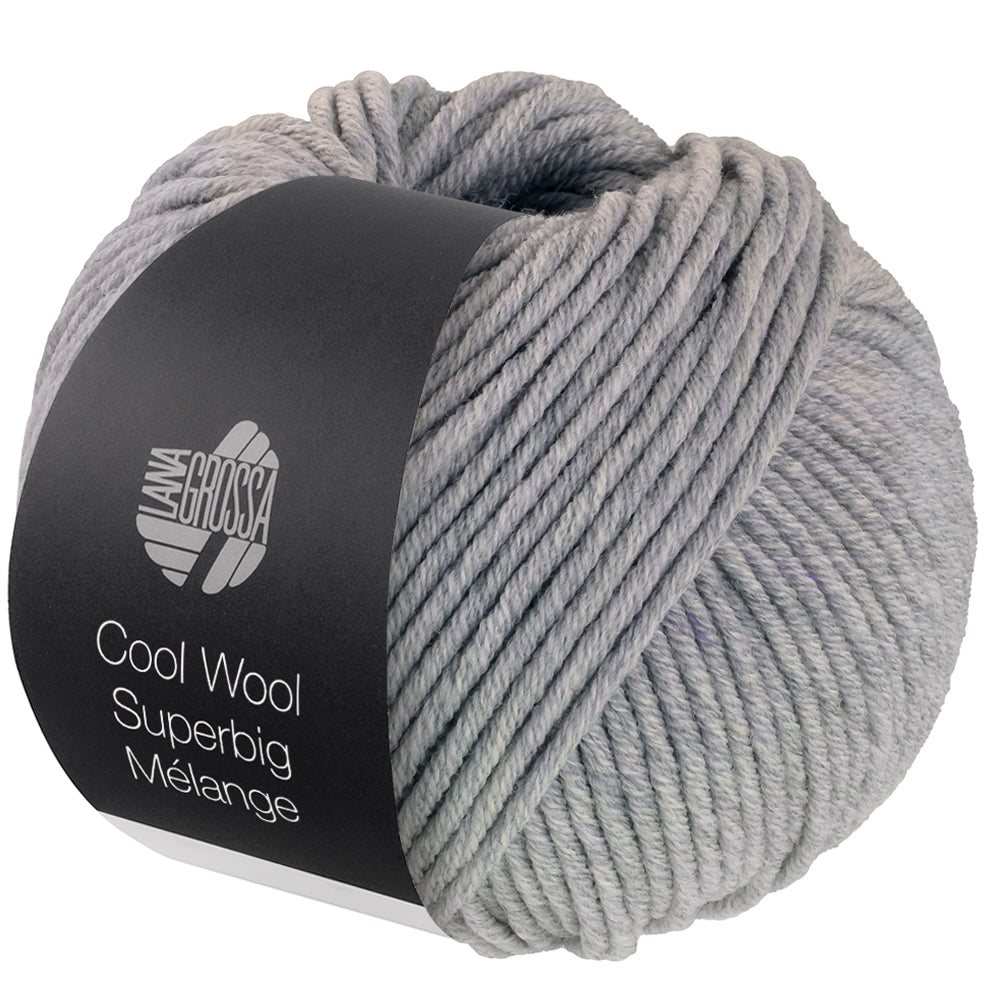 COOL WOOL SUPERBIG MÉLANGE - Hellgrau meliert