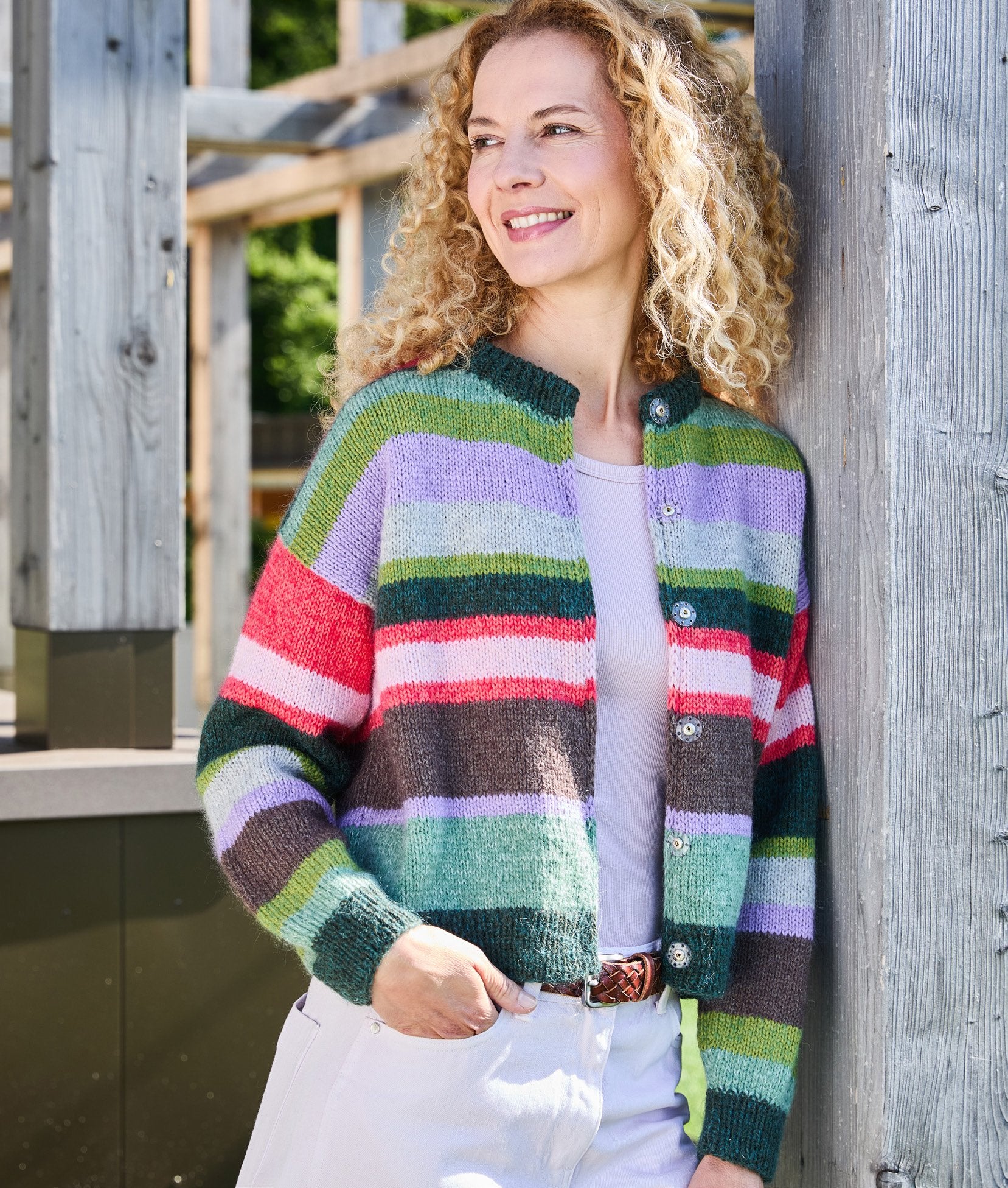GESTREIFTE JACKE · LANDLUST ALPAKA MERINO 160 & LANDLUST KIDMOHAIR