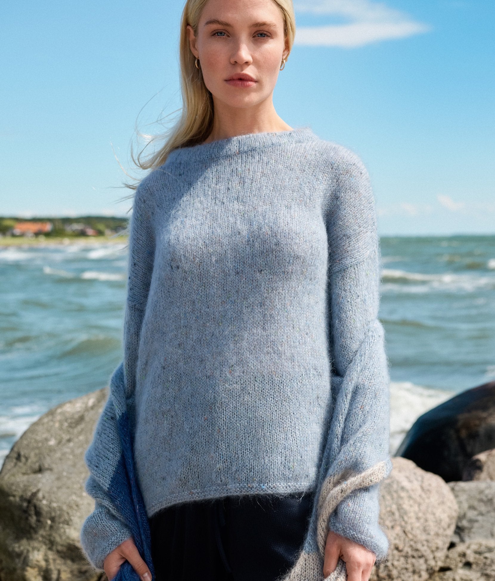 Rundhalspullover · Natural Superkid Tweed