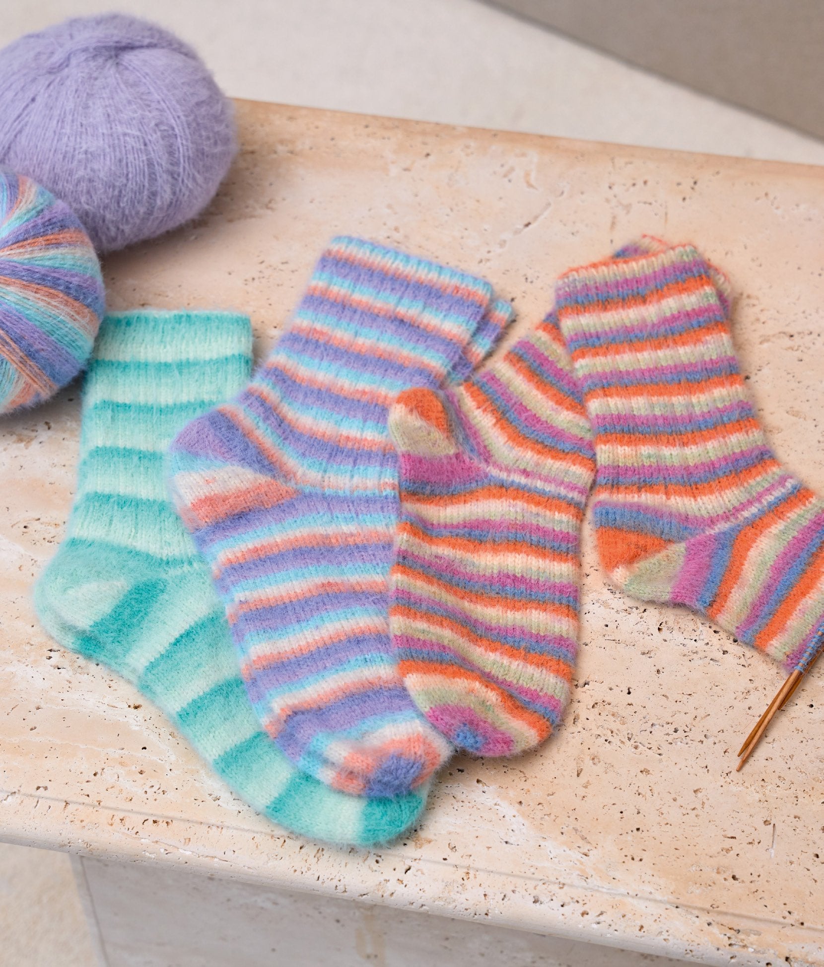 Cosy Socks · Cosy Socks Soft Stripes & Cosy Socks Multi Stripes