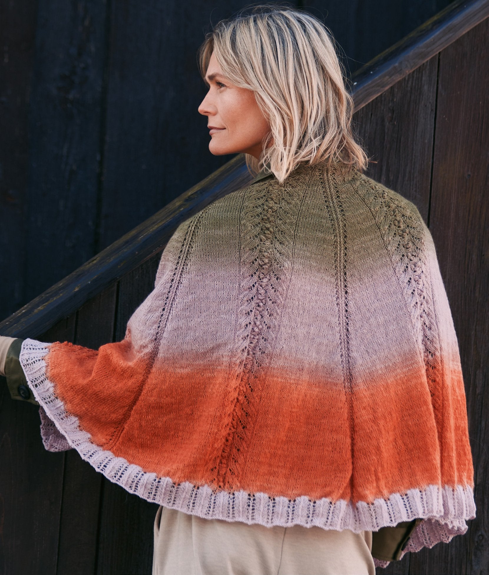 Halbrundes Tuch · Cool Wool Lace Hand-Dyed & Cool Wool Lace