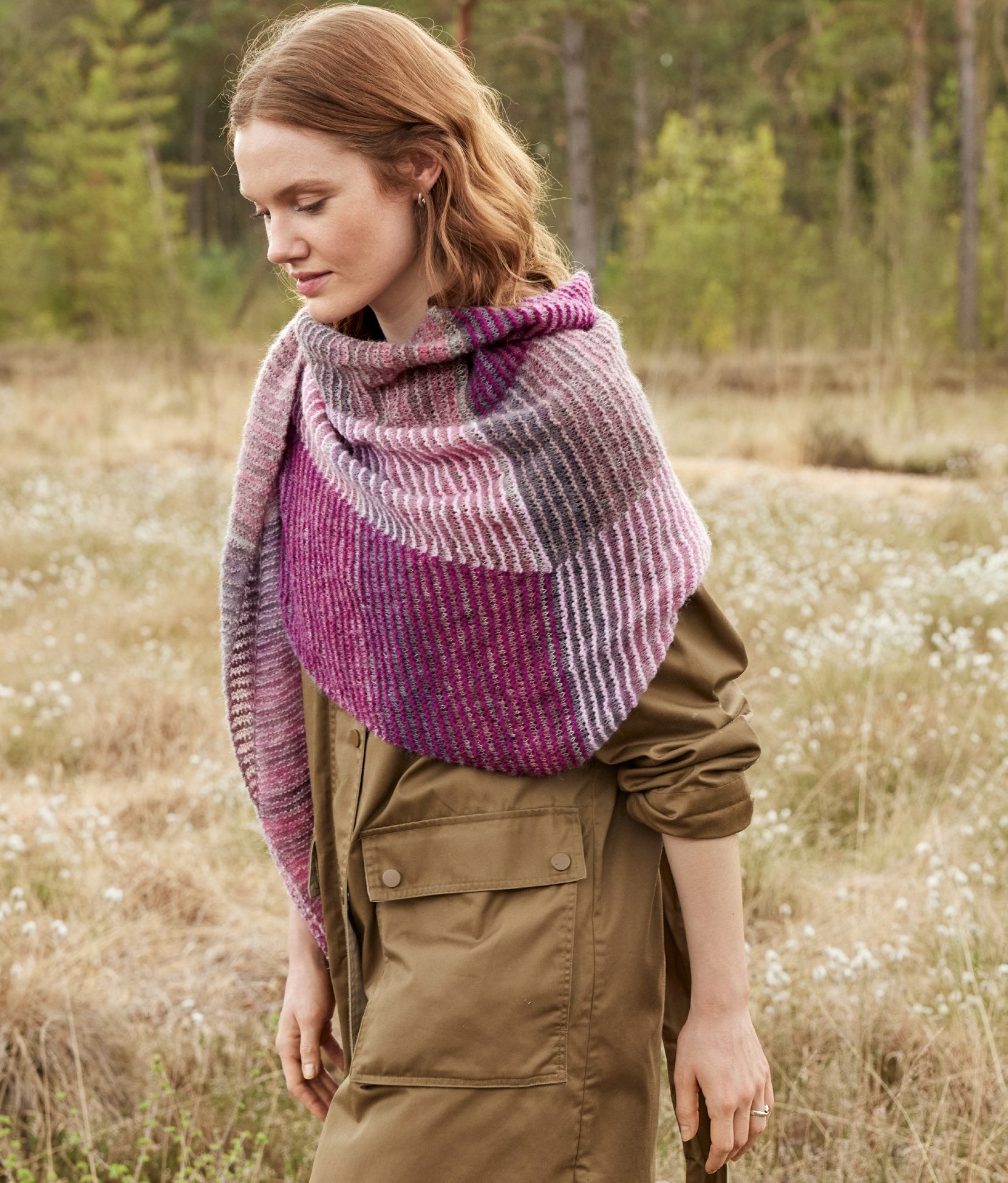 Dreieckstuch · Silkhair Print & Cashmere 16 Fine