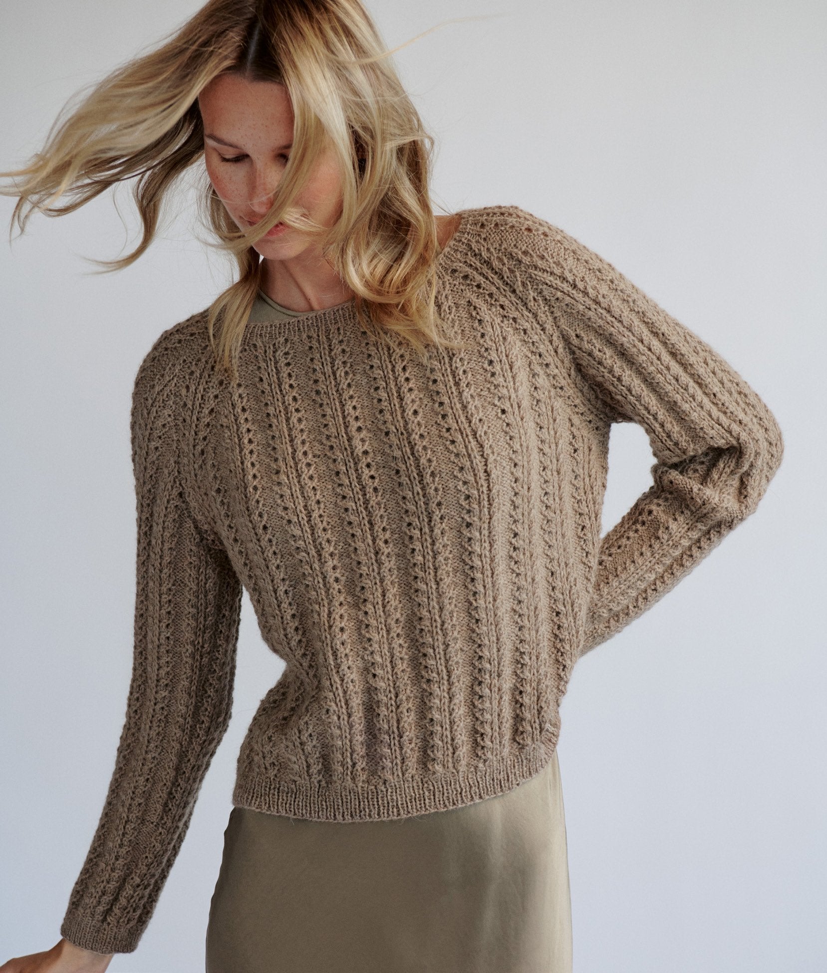 PULLOVER TOP DOWN · NATURAL ALPACA CLASSICO