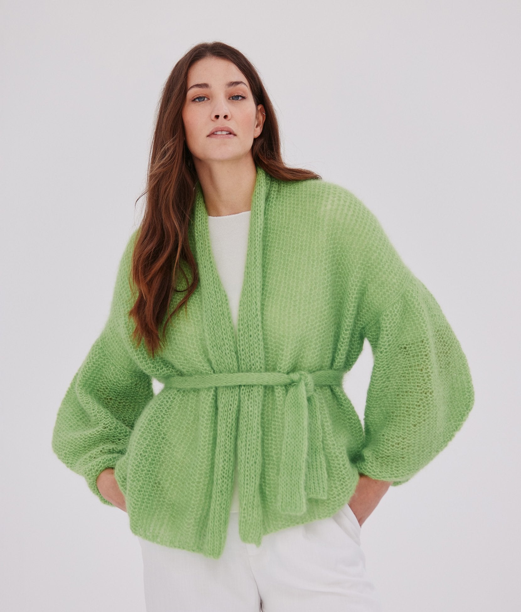 SCHALKRAGEN-CARDIGAN TOPDOWN · SILKHAIR