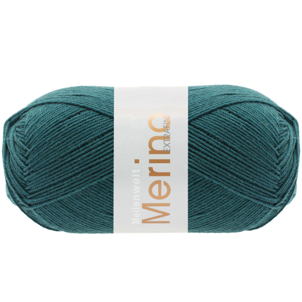 MEILENWEIT 100 MERINO EXTRAF.UN - Blaugrün