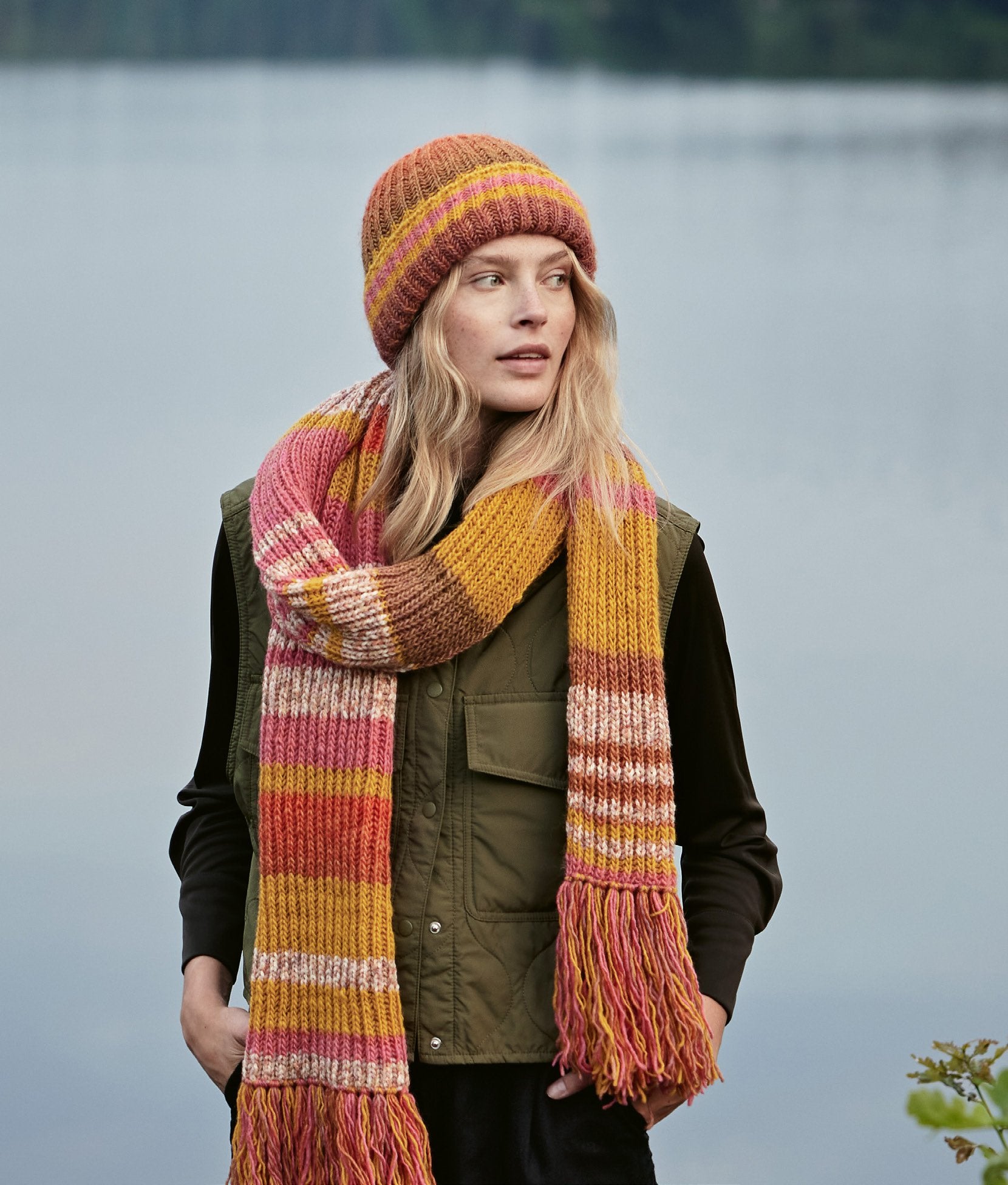 Patentschal · Gomitolo Tosca & Cool Merino Print