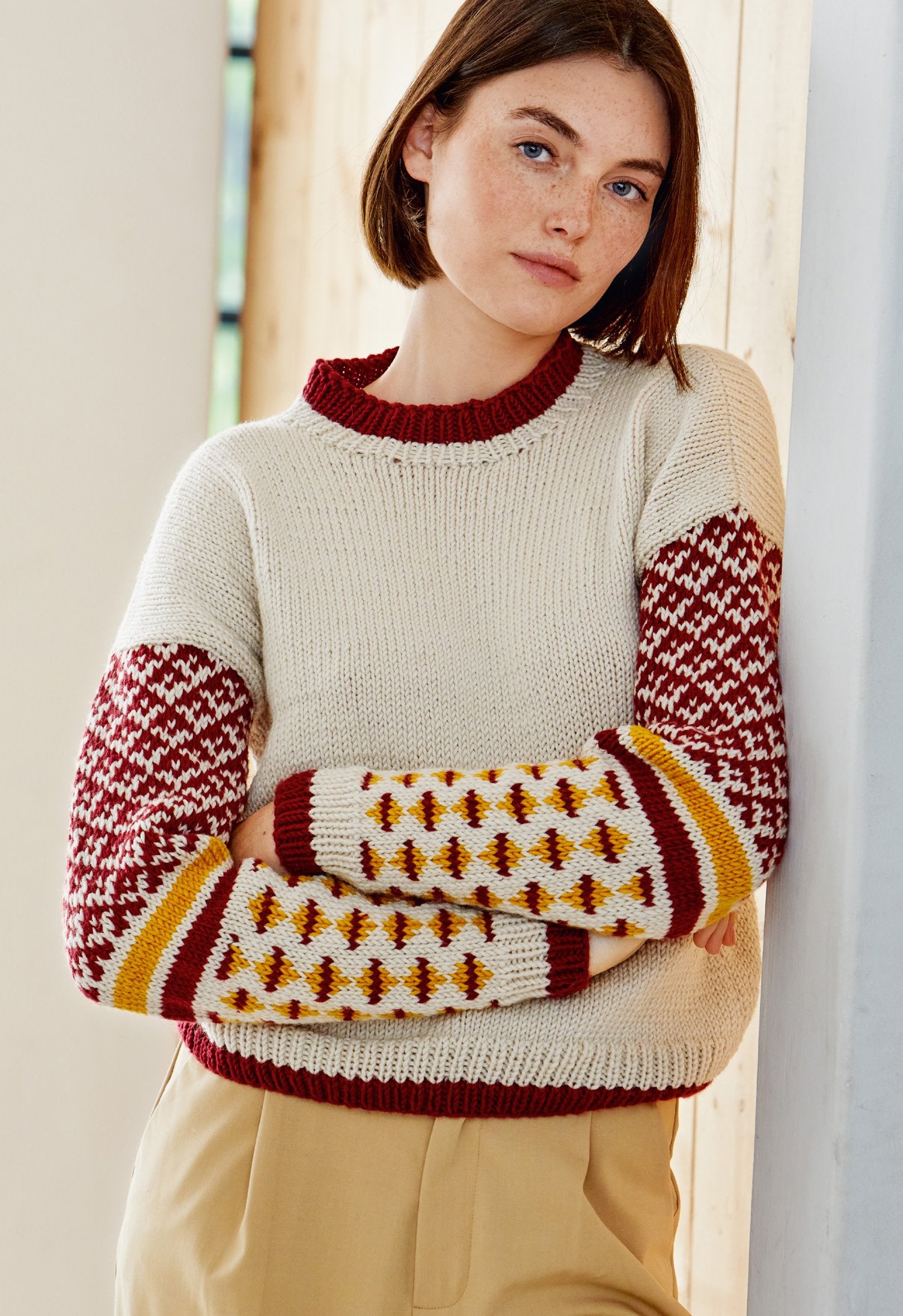 PULLOVER MIT JACQUARDÄRMELN · BINGO