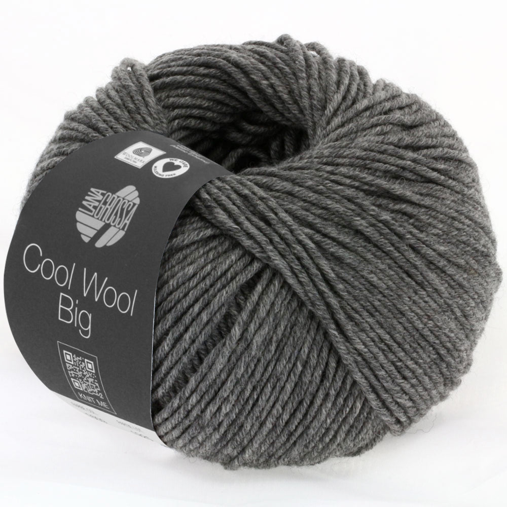 COOL WOOL BIG MÉLANGE - Dunkelgrau meliert