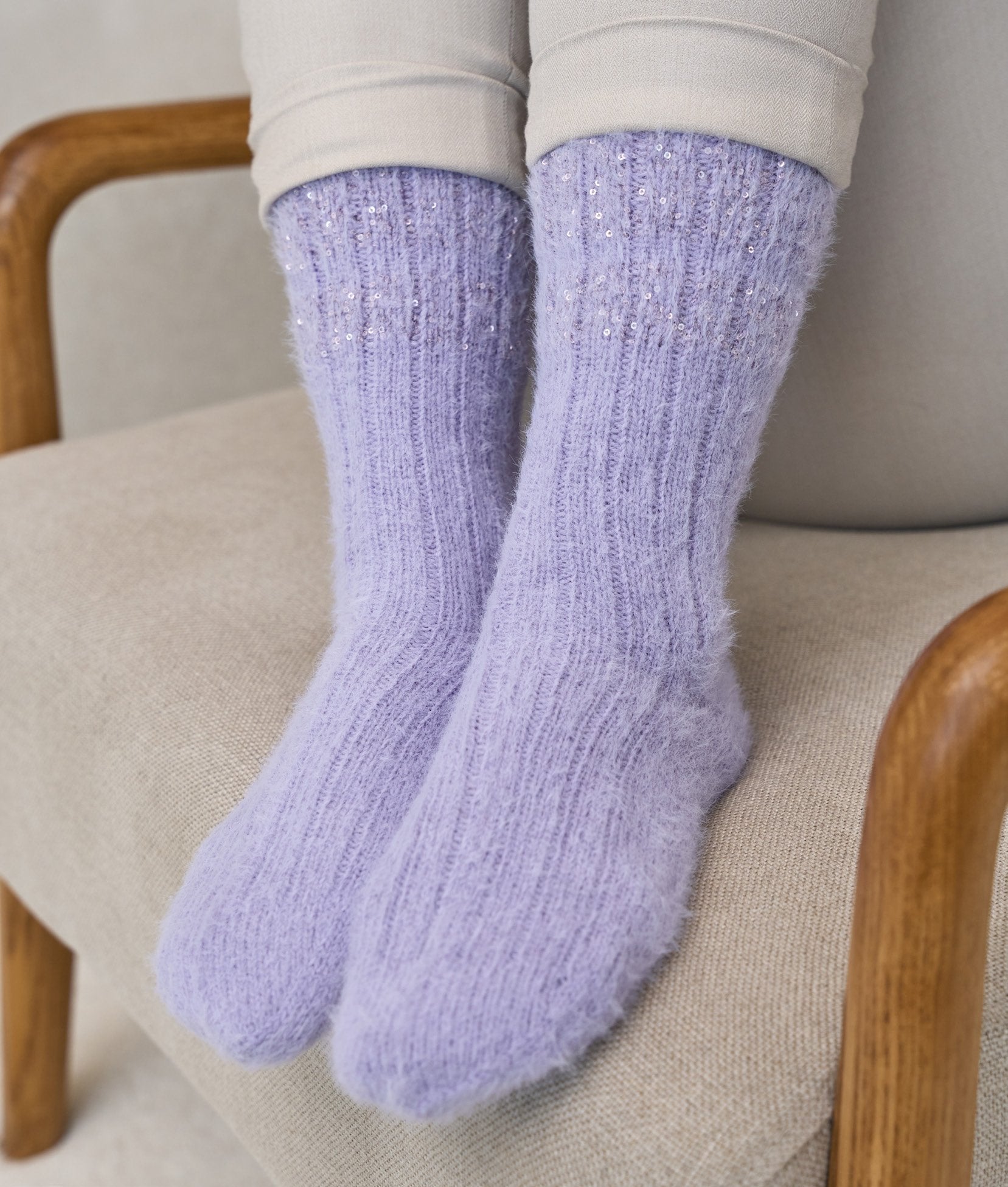 Socken mit Pailletten · Cosy Socks & Glamour